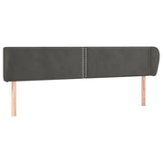 Testiera | Testata ad Orecchio Grigio Scuro 183x23x78/88 cm in Velluto