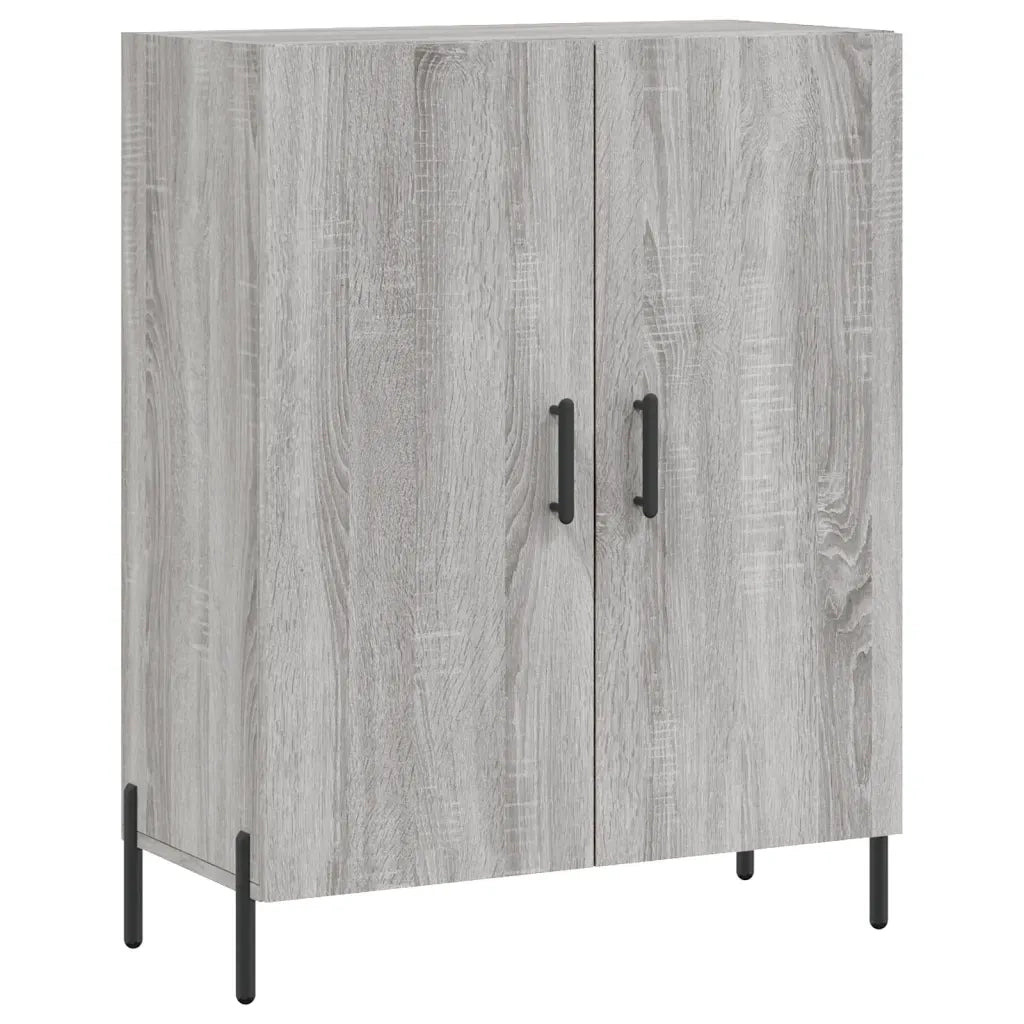 Credenza-Buffet-Armadio da cucina Grigio Sonoma 69,5x34x180 cm in Legno Multistrato 105642