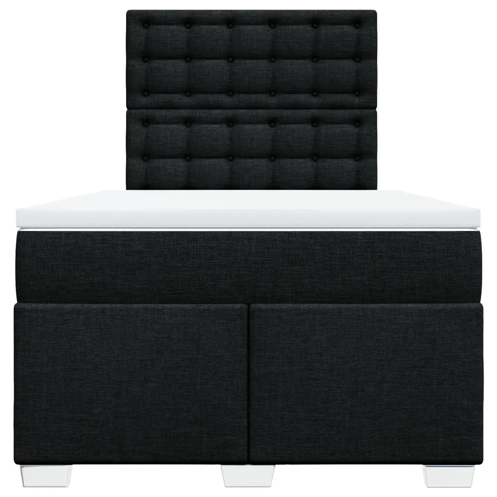 Giroletto a Molle con Materasso Nero 120x200 cm in Tessuto 3290471