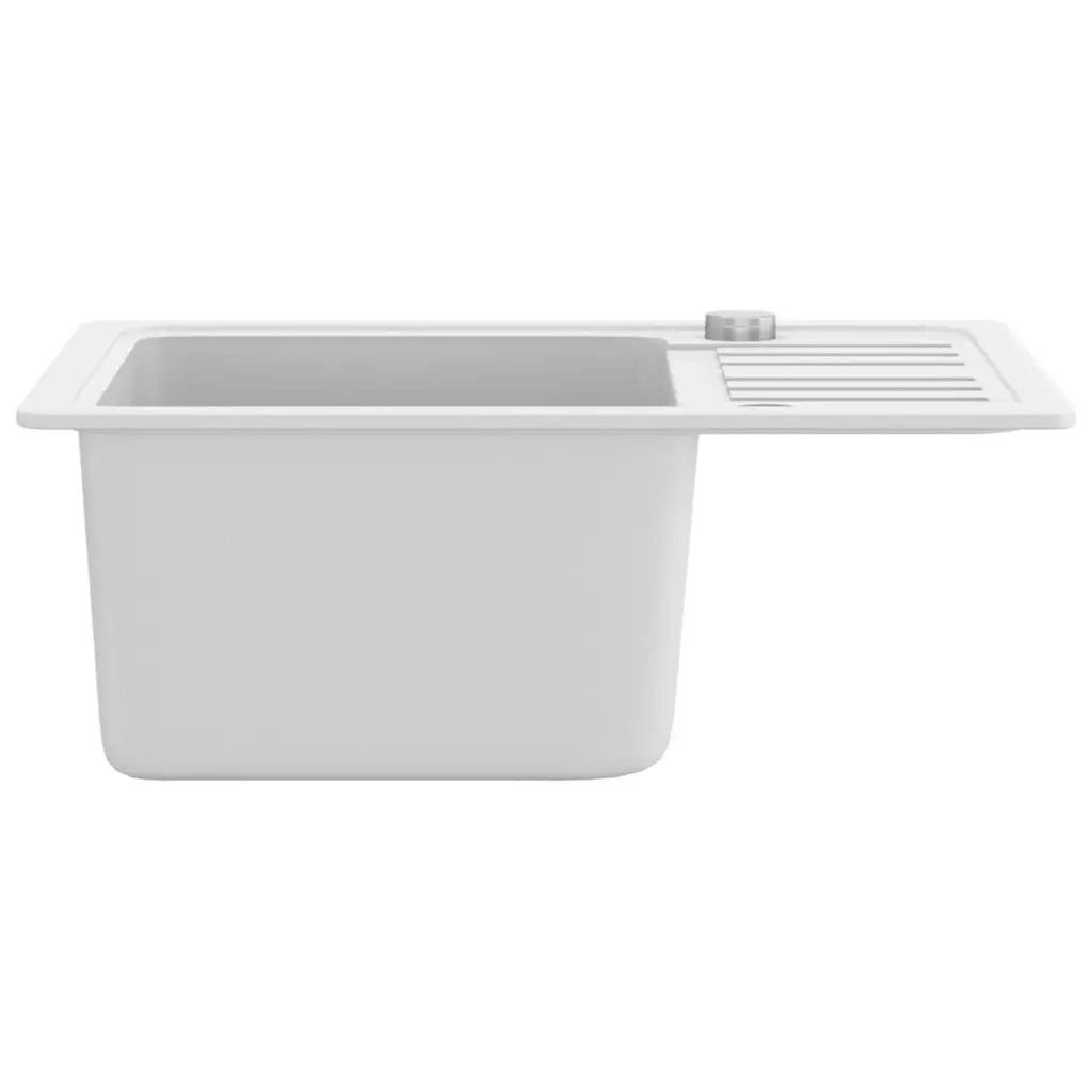 Lavello da Cucina in Granito Vasca Singola Bianco cod mxl 52131