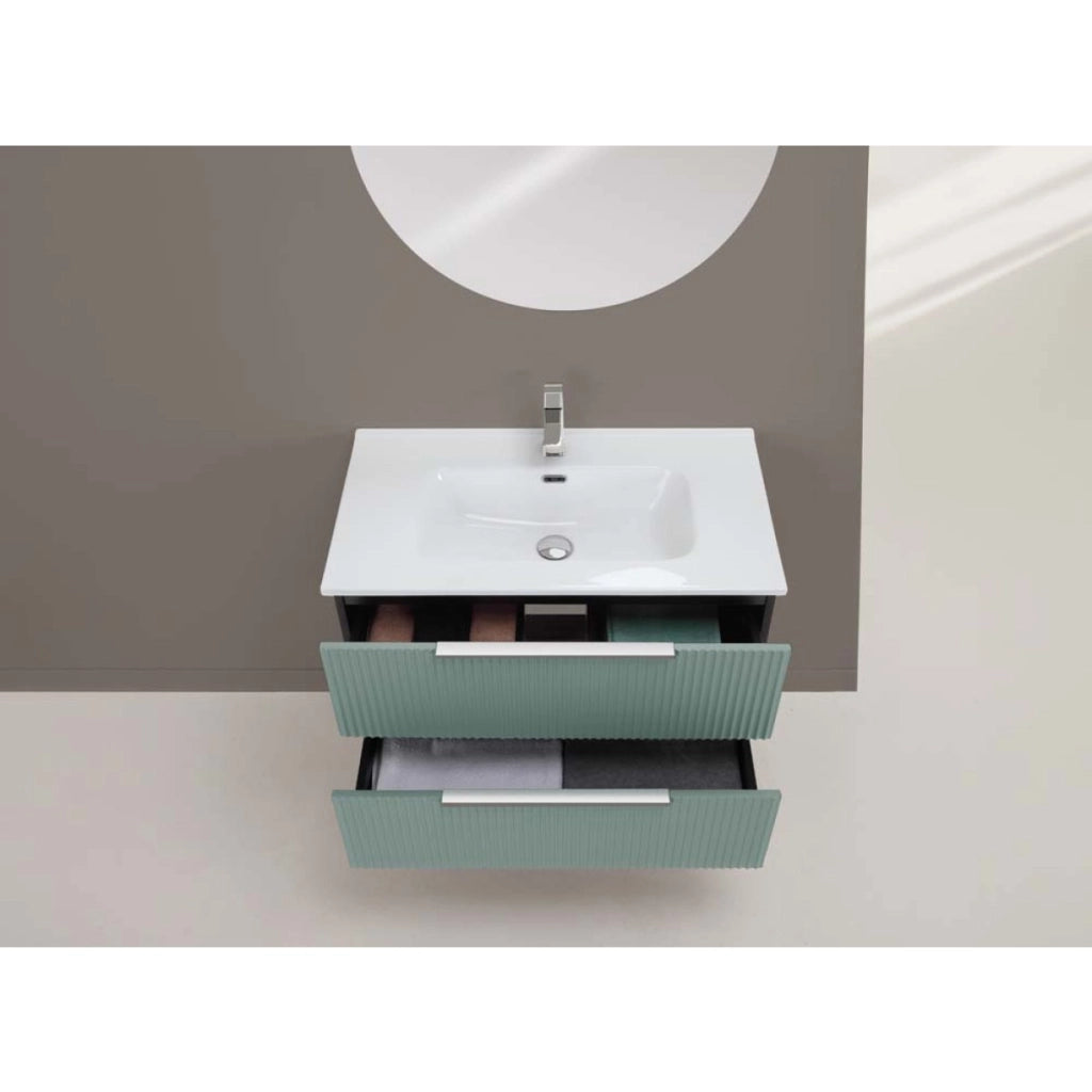 MOBILE BAGNO BURANO 80CM VERDE CANNETTATO