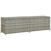 Contenitore da giardino/box in resina intrecciata 200 x 50 x 60 cm grigio 02_0013122