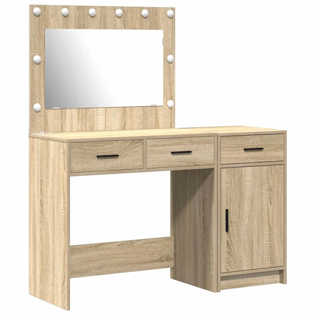 Tavolo da Trucco con cassetto 2 pcs Marrone Legno multistrato 3334229