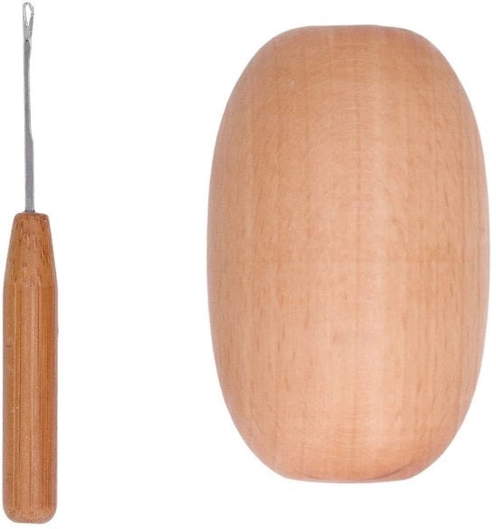Strumento di bloccaggio a forma di uovo - Blocca l'attacco di ghiaccio - Stop bal - Stop uovo - Materiale in legno duraturo - Superficie lucida - Strumento di bloccaggio