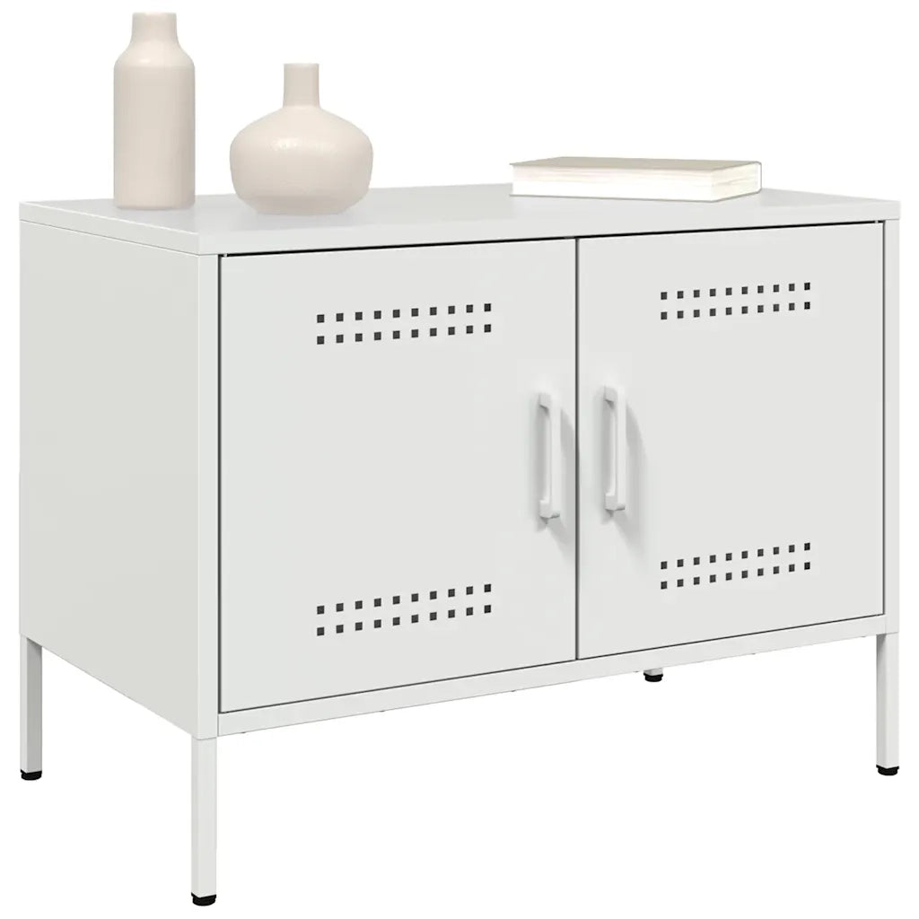 Mobile TV Bianco 68x39x50,5 cm in Acciaio 842944