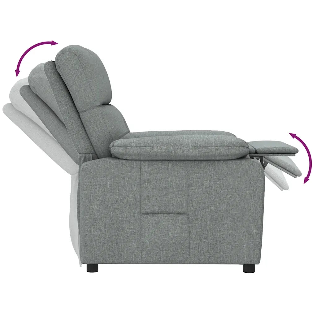 Poltrona Reclinabile Grigio Scuro in Tessuto cod mxl 16737