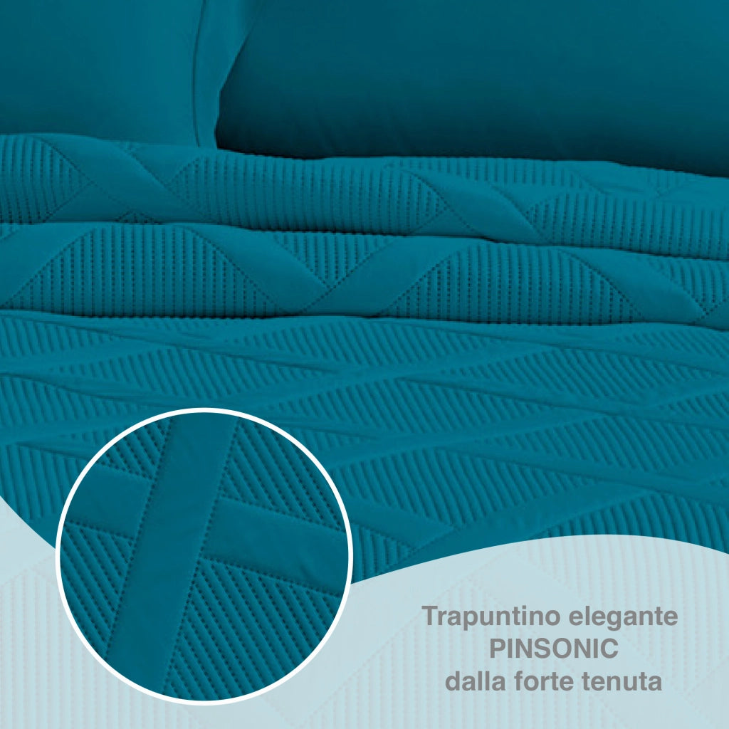Copriletto Trapuntato Matrimoniale Elegante Trapuntino Lavorazione Intrecciata Due Piazze Trapunta Coperta Leggera Coperta Letto Leggera Primavera Estate  Petrolio