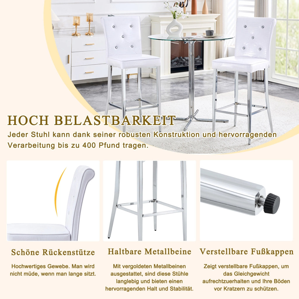 SGABELLO DA BAR Set da 2 pezzi in PVC