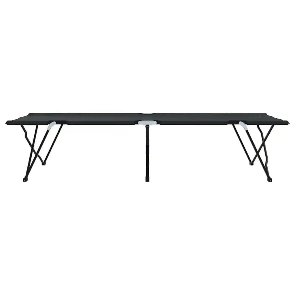 Letto da campeggio pieghevole Nero 206 x 76 x 74 cm CFW9726495