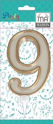 MA MAISON MAXI CANDELA NUMERO "9" ORO