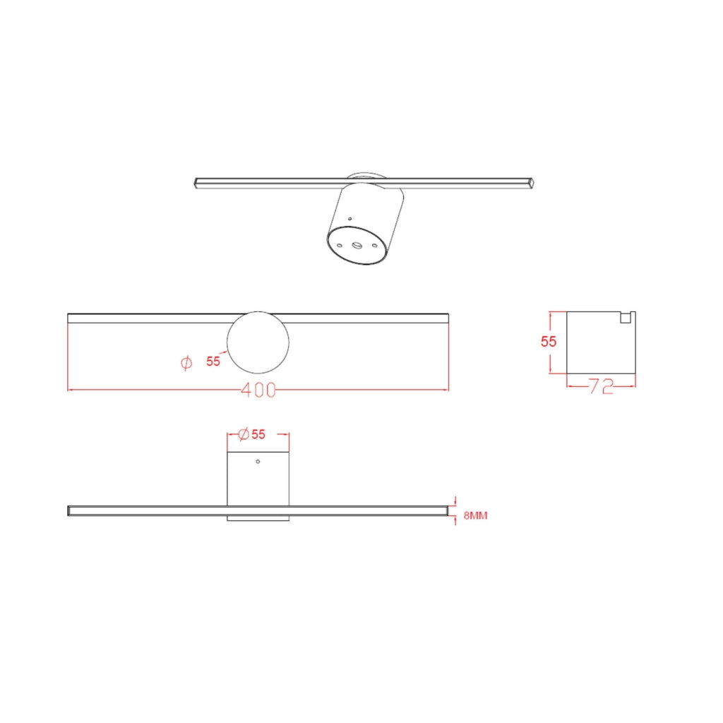 Applique Modern Slim M oro LED 6W IP44 LightPrestige