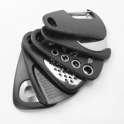 Set di accessori da cucina 6 pezzi - mini-mostrichina - accessori per campeggio - grattugia - apripetali - pizza - grattugia per aglio - nero - adatto per Allecta