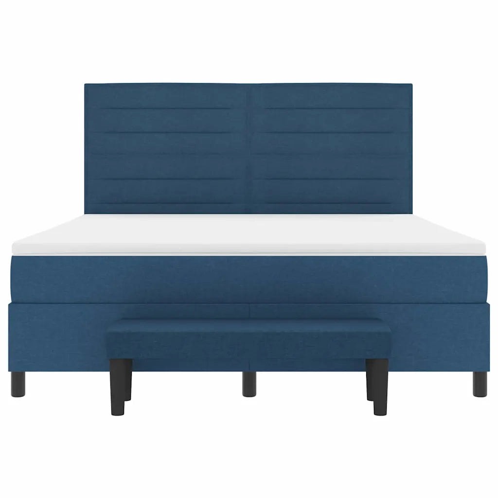 Letto a molle con testiera Blu 180 x 200 cm Tessuto 3344015