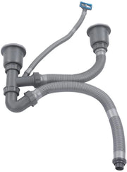 Set di scarico universale - doppia tubazione di scarico - kit di tubazione di scarico - acciaio inossidabile - installazione facile - dispositivo di raffreddamento 110 mm
