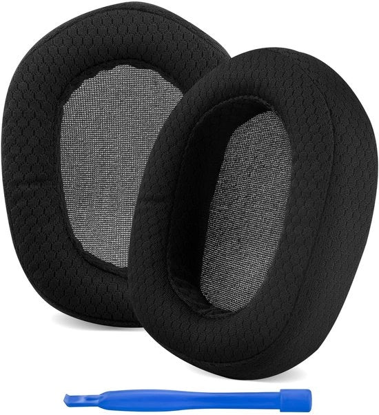 Orecchini di sostituzione per cuffie - Headset Orecchini - Alzano il comfort - Nero - Tessuto a rete - Ideali per G335 - Adatti a gaming