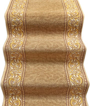 Passatoia Scala Bordata 67x80 cm Ingresso Corridoio Tappeto Cucina Gradini Stile Barocco Beige