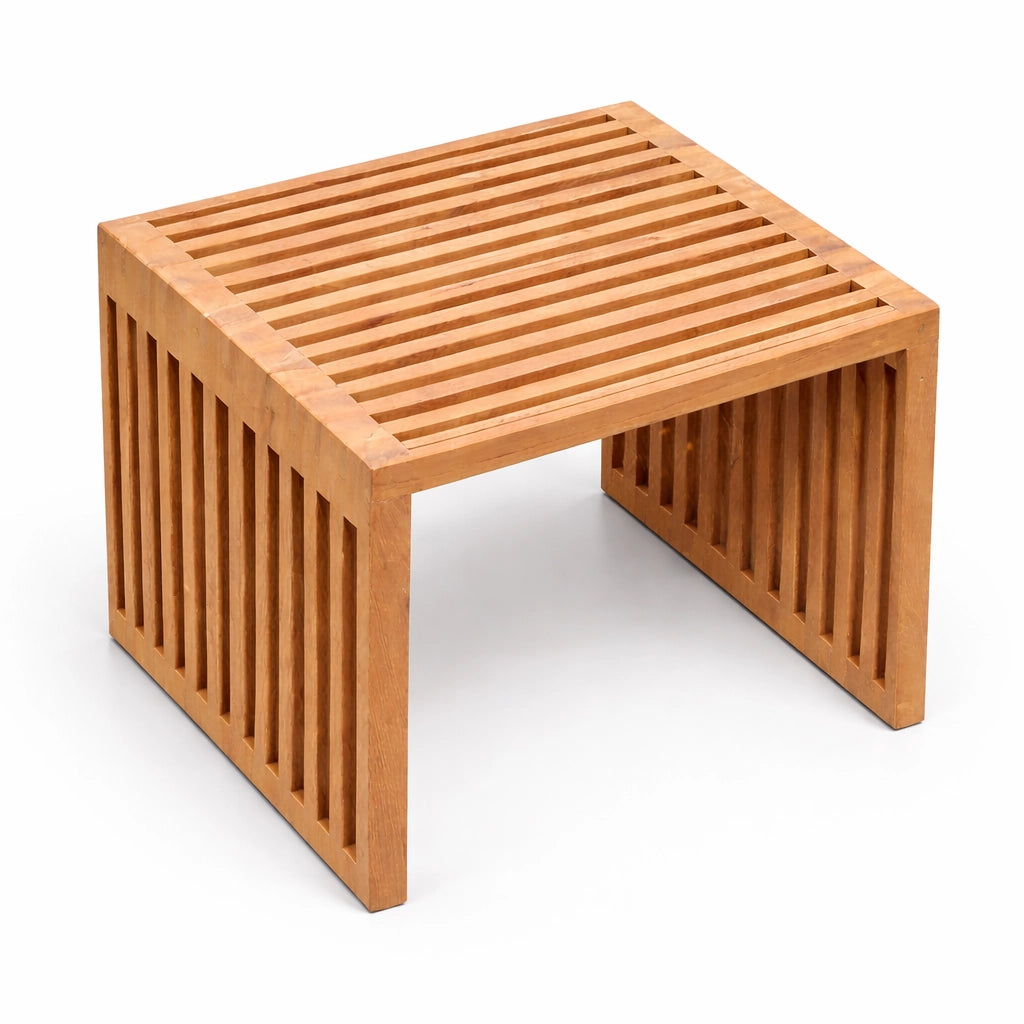 Tavolino da Esterno in Teak Massello Design a Listelli – Malmo