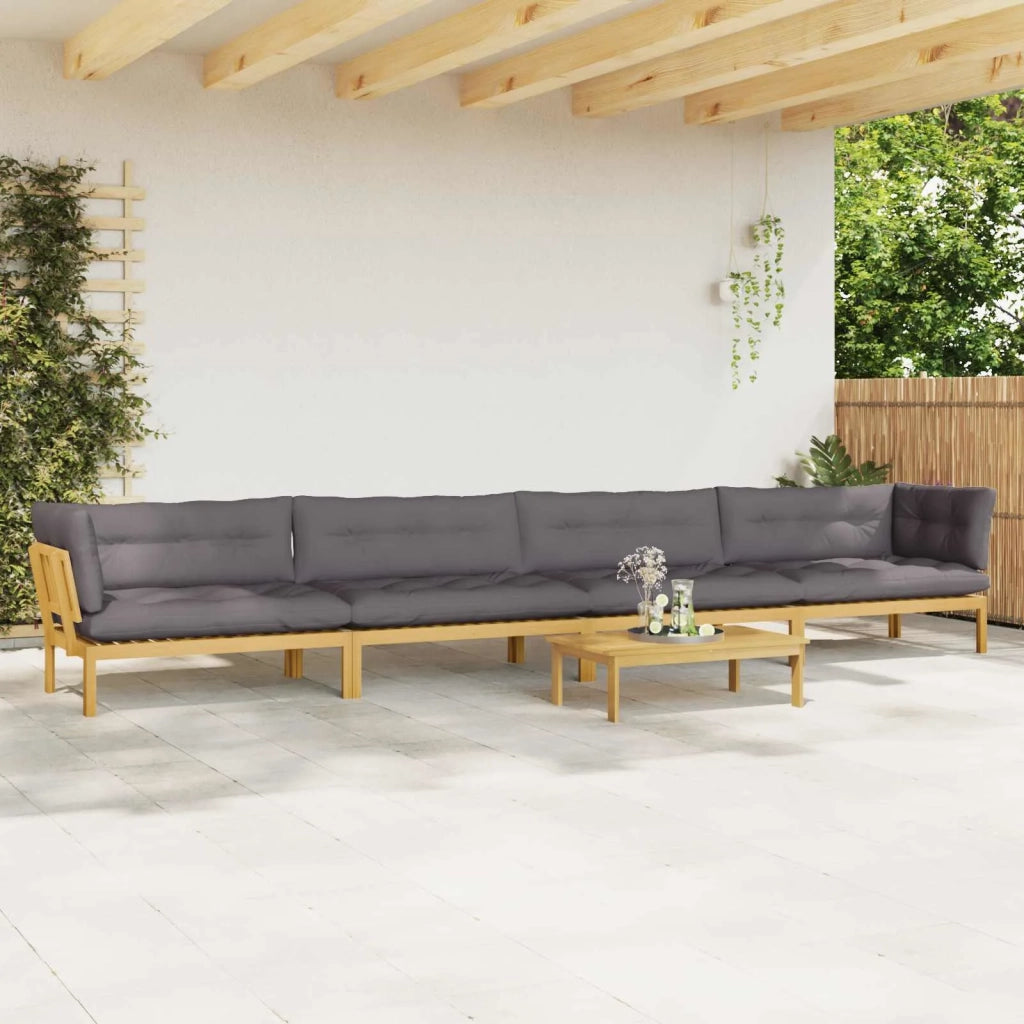 5 Pezzo Unità di divano pallet da giardino 3418296