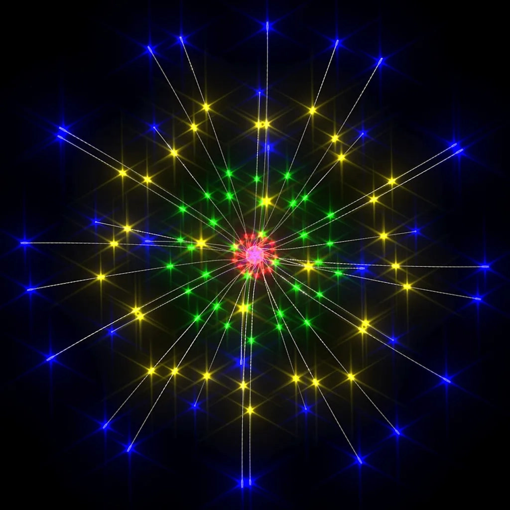 Luci di Natale Fuochi Artificio 2pz Multicolore 20 cm 280 LED 328609