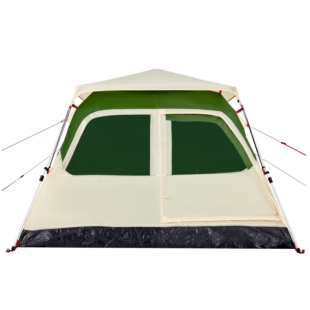 Tenda a Cupola da Campeggio 4 Persone-Tenda per Escursionismo Verde a Rilascio Rapido 252190