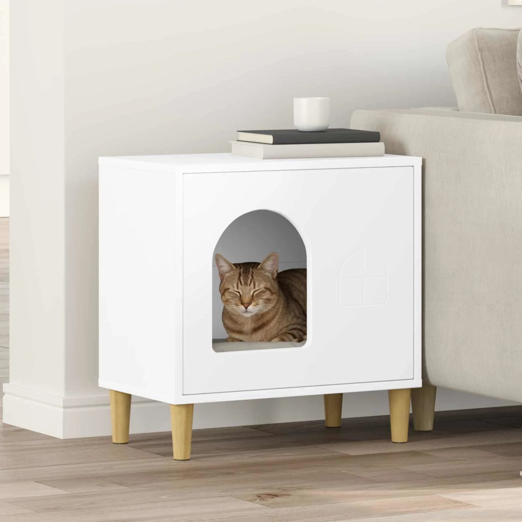 Casa per Gatti Bianco 51 x 30 x 52 cm Legno multistrato 8000662