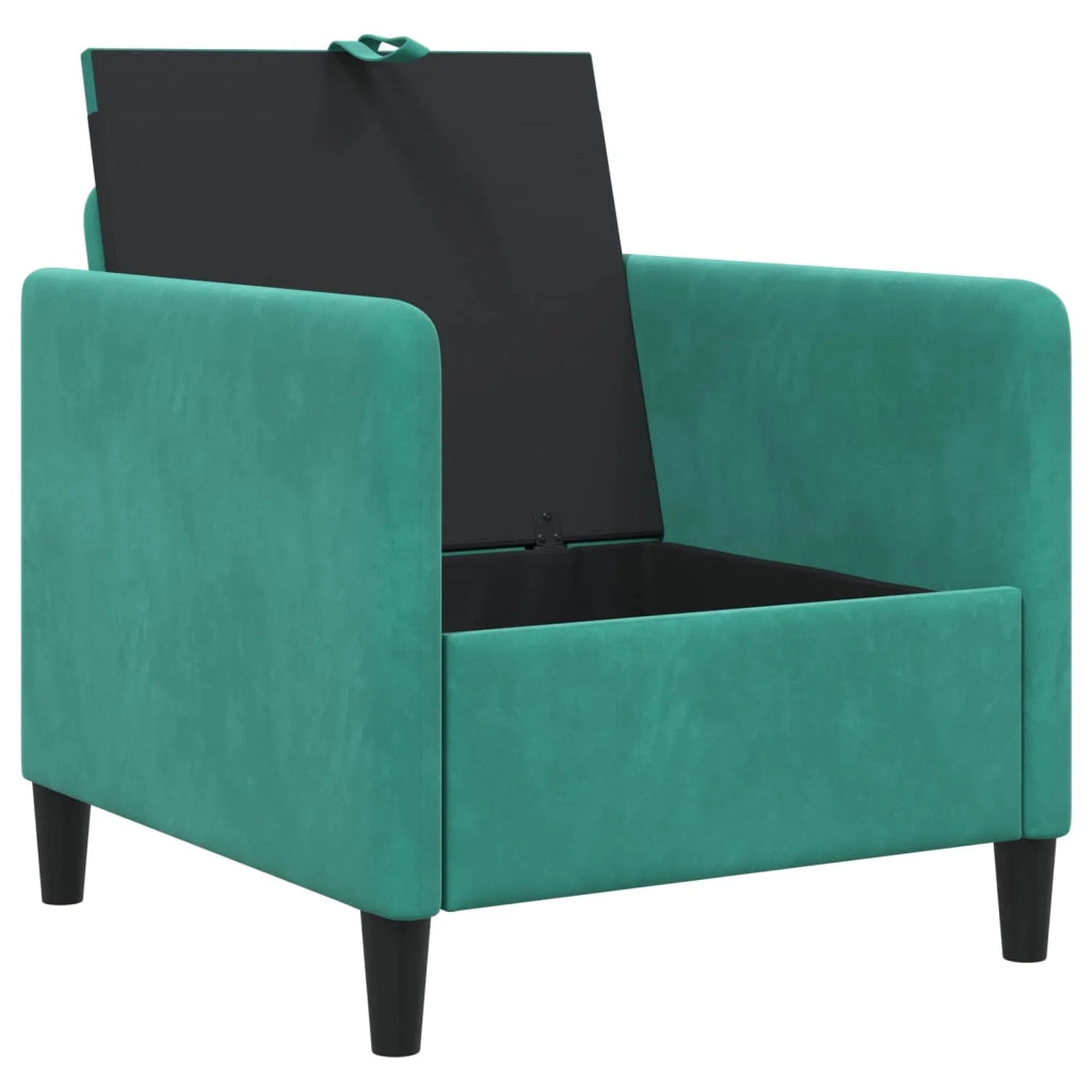 Divano con Storage Turchese 72 x 78 x 87 cm Poliestere 42036887