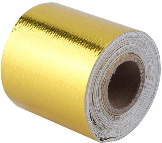 Tappetino di isolamento termico - Nastro isolante in alluminio - Corrosione resistente - Assorbimento del rumore - Resistente al fuoco - Leggero 5m x 5cm