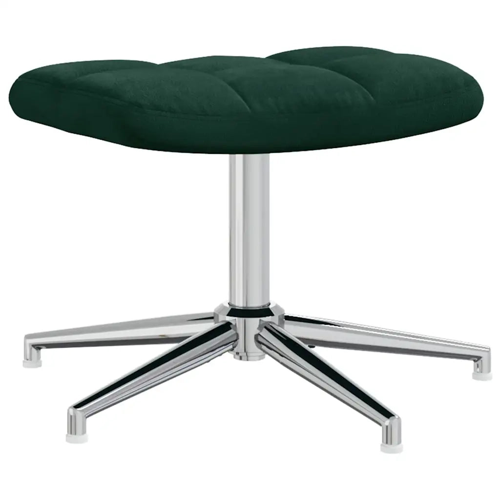 Poltrona Relax con Poggiapiedi Verde Scuro in Velluto 328130