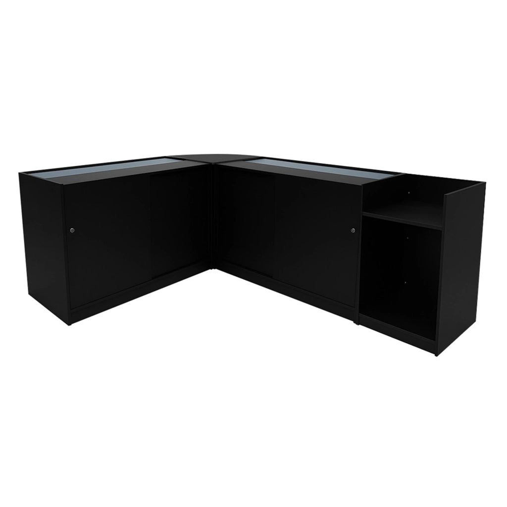 Set Banconi Neri Vega LED K1200 C1200 CM60 TB60 con Serratura e Vetrina