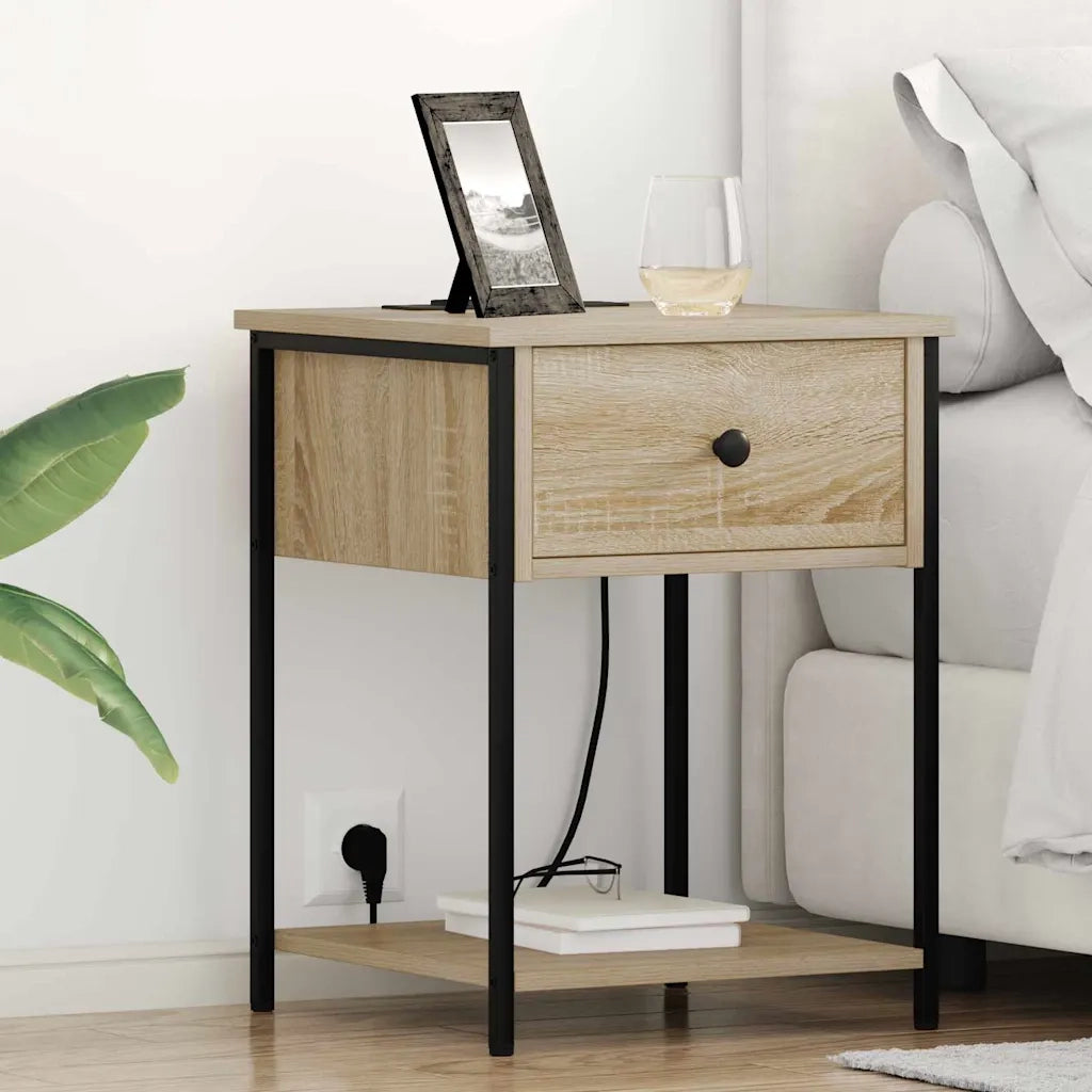 Set di 2 Comodini | Armadio da Notte | Mobiletto da notte Rovere Sonoma 42 x 41 x 56 cm