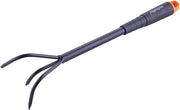 Cultivatore per manutenzione del giardino - cultivazione manuale con 3 uncini - attrezzi per giardinaggio per aerare e sollevare il terreno - larghezza 9cm - acciaio
