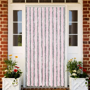 Tenda Antimosche-Zanzariera Grigio Argento e Rosa 90x200 cm in Ciniglia