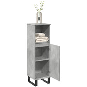 Armadietto da Bagno Grigio Cemento 30x30x100 cm in Truciolato 857210