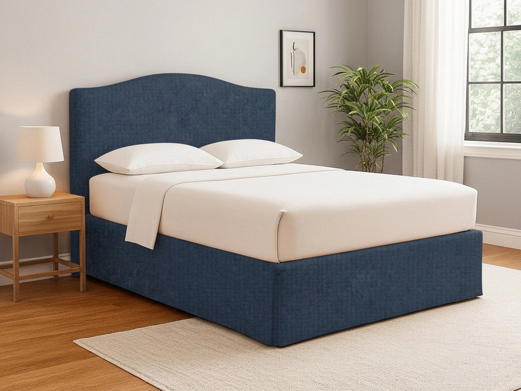 Eccles, Letto Singolo Sfoderabile Made in Italy, blu