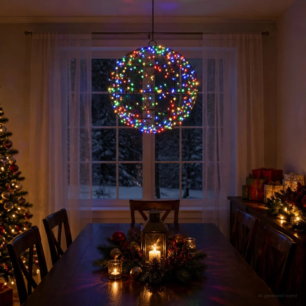Luce a punta di Natale 300 LED Multicolore Diametro 30 x 32 cm 42049793