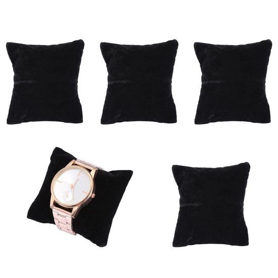 Supporto per orecchini in pelle con custodia per gioielli - 5 pezzi - dimensioni 8*8*3.5cm