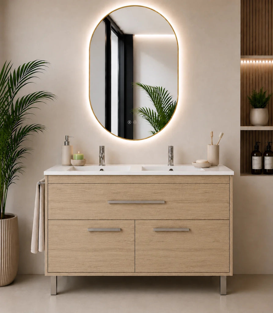 Mobile bagno BAHIA 120x45 cm doppio lavabo Grafite