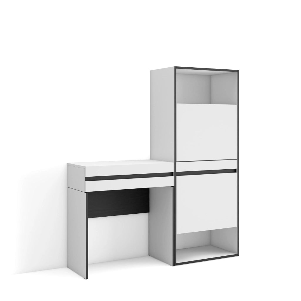 Scarpiera, 130x35x145cm, Camera da letto, Tavolo da toeletta, Bianco RF3498