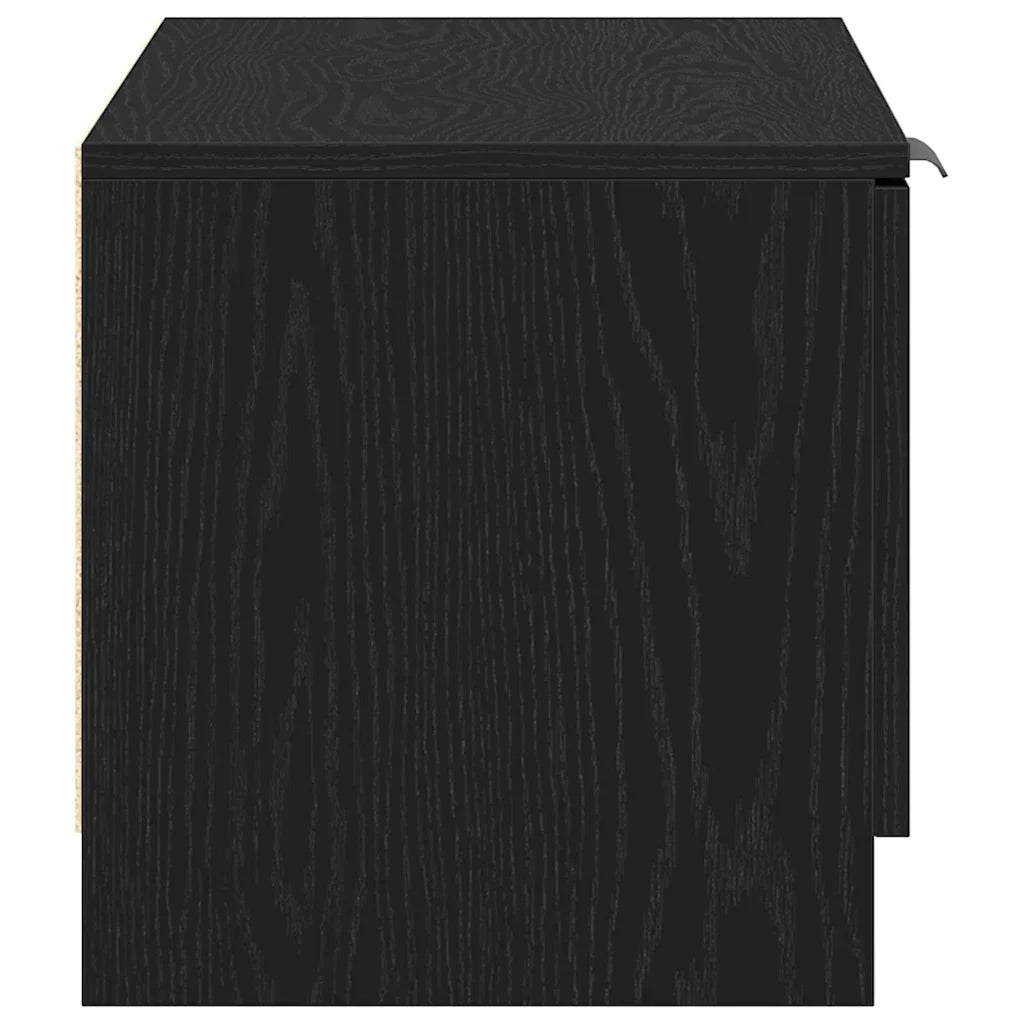 Set di 2 mobili porta TV moderni con ante a filo stile contemporaneo 80 x 35 x 36,5 cm in legno di rovere nero 02_0051916