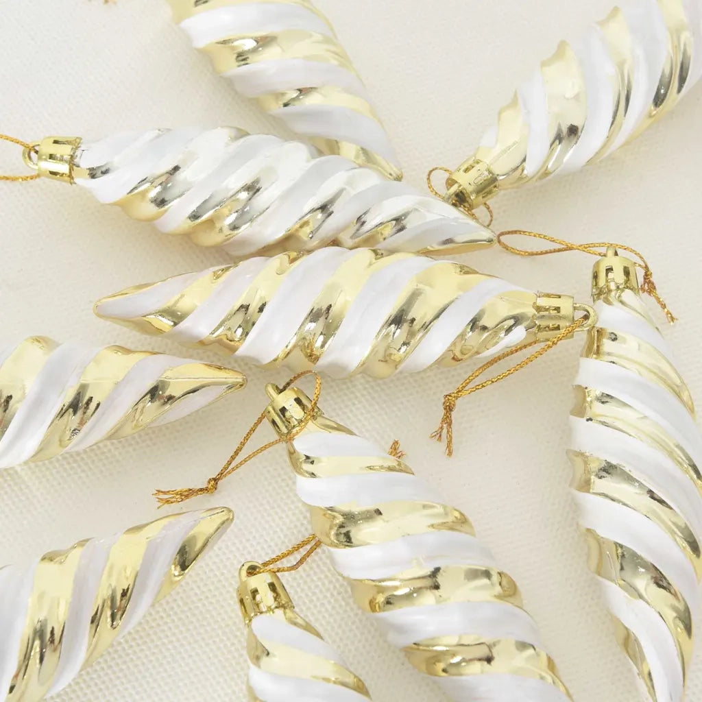Palla a spirale di Natale 40 pz Oro Plastica CFW3041734
