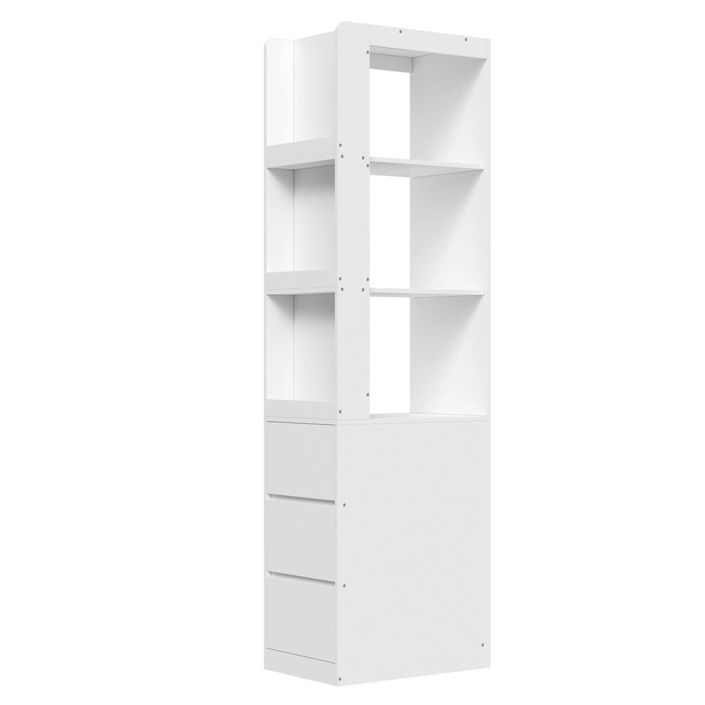 Libreria Scaffale Stretta con Cassetti e Ripiani ¨C Xylo ¨C 60x40x200 cm