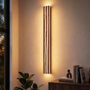 ZMH Lampada da Parete LED Legno 100cm Moderna 3000K 16W per Soggiorno Interni