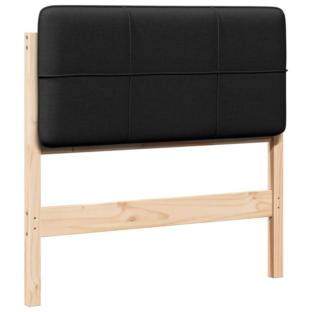 Testiera imbottita Marrone e Nero 90 cm Pino massello 880145