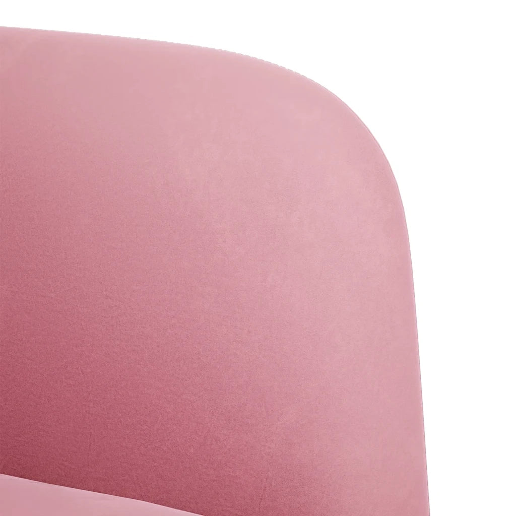 Divano Poltrona | Sedia con Braccioli Rosa 54 cm in Velluto