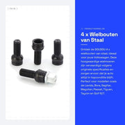 Viti a stella M14 x 1,5 mm - Muttere - Mozzo - Materiale di sicurezza - Resistente alla corrosione - Adatto per Volkswagen - Viti a stella per mozzo