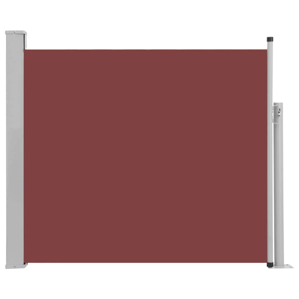 Tenda da sole laterale retrattile/schermo protettivo per patio giardino terrazza balcone 100 x 300 cm marrone 02_0007184