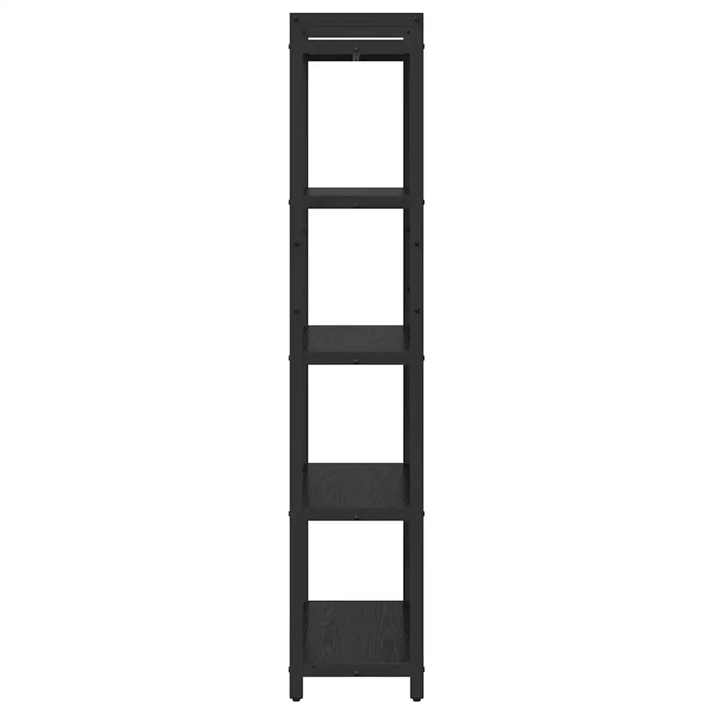 vidaXL Libreria Rovere nero 60 x 30 x 153 cm Legno multistrato