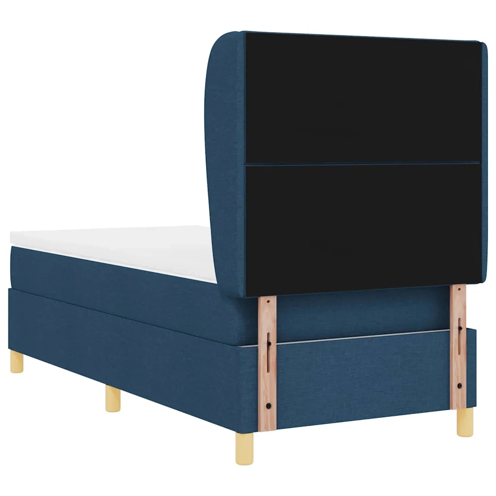 Letto a molle con testiera Blu 200 x 90 cm Tessuto 3340801