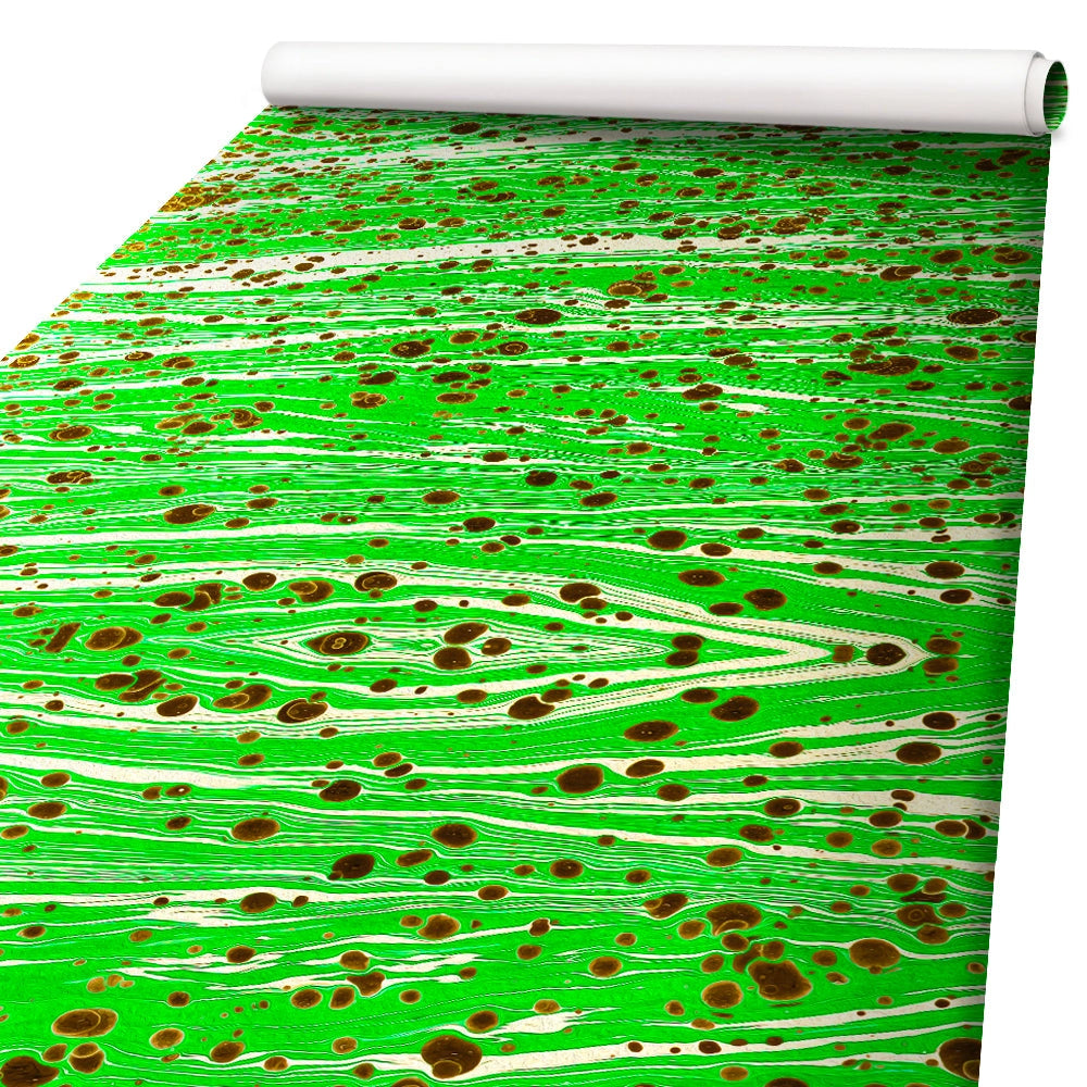 MARBLED PAPER - GREEN - Pellicola adesiva in PVC finitura opaca Misura: 100x1000 cm