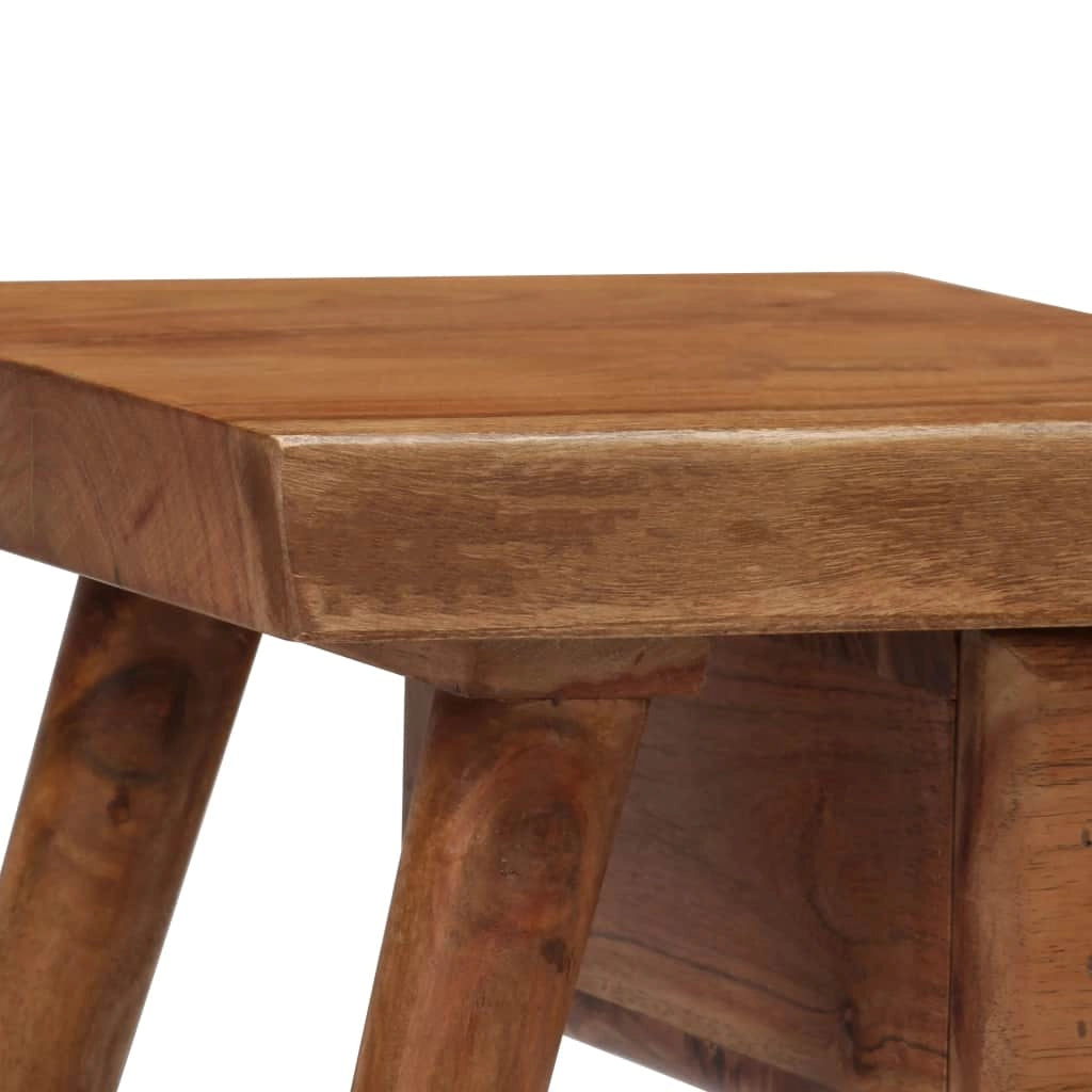 Comodino cassettiera mobile per camera da letto legno massello di acacia 45 x 32 x 55 cm 1402029